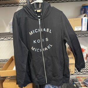 Michael Kors Black Hoodie with Silver Logo